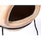 Vintiquewise Beige Outdoor Clay Chiminea Fireplace Sun Design Charcoal Burning Fire Pit with Metal Stand Fire Pit QI004601 - alternate 4